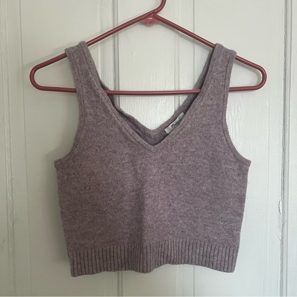 Purple Madewell Cropped Sweater Tank and Cardigan - Picture 3 of 6